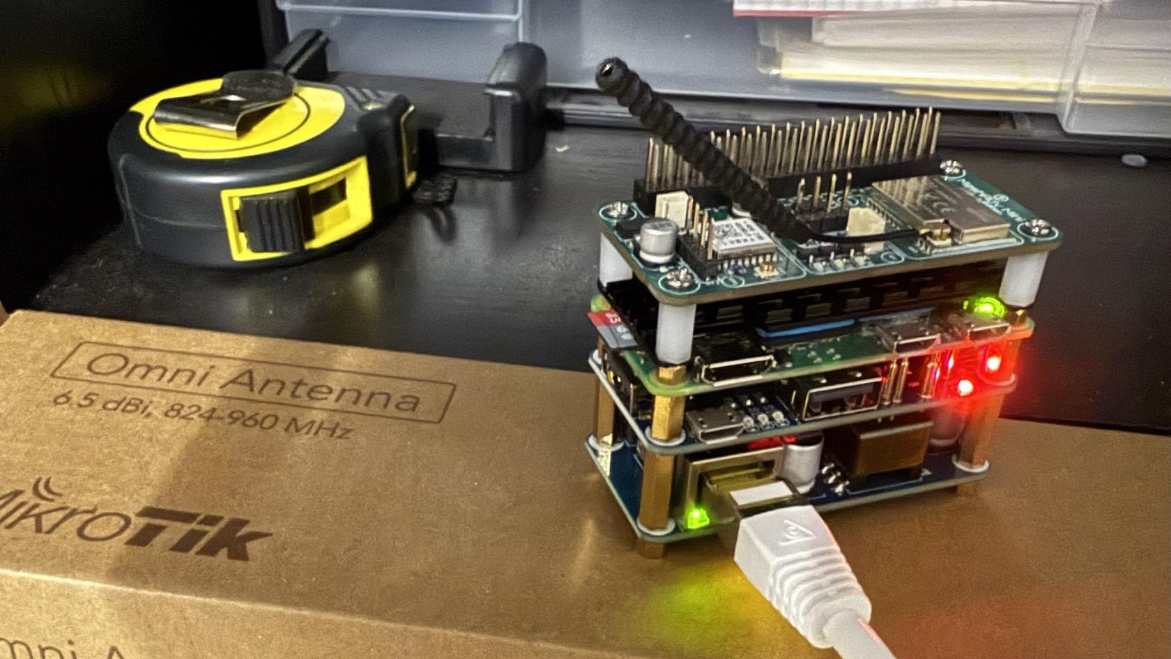 Experimental setup without the Mikrotik antenna